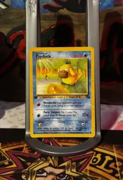 Psyduck #53/62 Pokemon Fossil 1st Edition 1999 Light to Mod Play Fast Shipping - Image 1