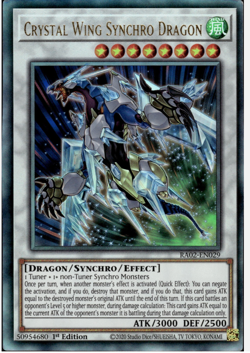 Crystal Wing Synchro Dragon - Ultimate Rare 1st Edition RA02-EN029 - YuGiOh - Image 1