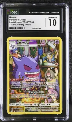 Pokemon CGC 10 Gengar TG06/TG30 Lost Origin Trainer Gallery Gem Mint - Image 1