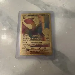 Rare Rainbow Stage 2 Gold Charizard GX Card 150/147 (mint condition) - Image 1