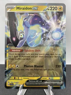 Miraidon EX Holo Double Rare Card 81/198 Scarlet and Violet Base Set NM - Image 1