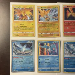 Moltres Zapdos Articuno - Legendary Birds Pokemon Card Lot - X8 Holos - A267 - Image 2