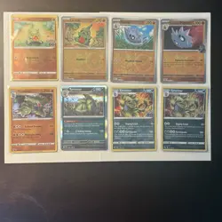Tyranitar Pupitar Larvitar Pokemon Card Lot - X8 Unique Holos - A234 - Image 1