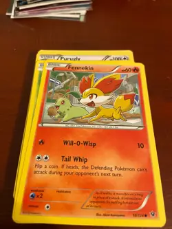 Fennekin 10/124 Fates Collide English Pokemon Card TCG - Image 1