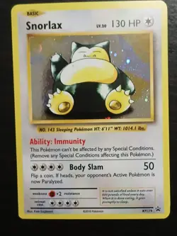 Snorlax XY179 XY Black Star Promo Holo Rare Pokemon Card LP - Image 1