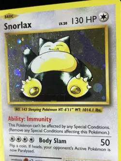 Snorlax XY179 XY Black Star Promo Holo Rare Pokemon Card LP - Image 2