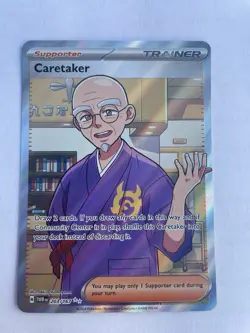Pokemon TCG Caretaker Holo Ultra Rare Card 203/167 Sv06: Twilight Masquerade - Image 1