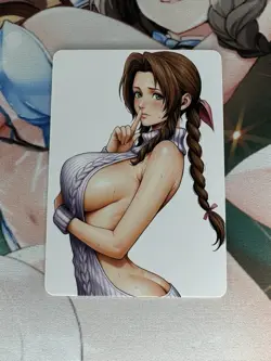 Aerith Gainsborough Final Fantasy Goddess Story Waifu Anime Custom Card - Image 2