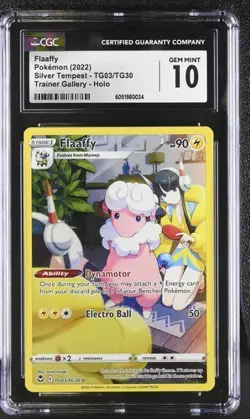 Pokemon CGC 10 Flaaffy TG03/TG30 Silver Tempest Trainer Gallery Gem Mint - Image 1