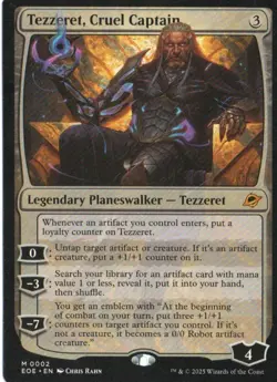 MTG EDGE OF ETERNITIES TEZZERET, CRUEL CAPTAIN MYTHIC RARE - Image 1