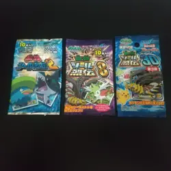 Pack 3 Pokemon Amada Hyper Sticker Collection Vintage Nintendo Japanese Unused - Image 2