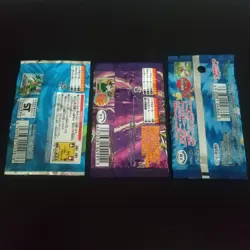 Pack 3 Pokemon Amada Hyper Sticker Collection Vintage Nintendo Japanese Unused - Image 3