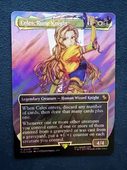 MTG x Final Fantasy: Celes, Rune Knight (Borderless) (Surge Foil) M 0209 FIC - Image 1