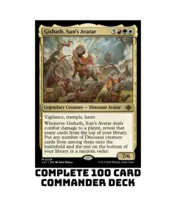 Gishath Commander Deck - 100 Card EDH Dinosaur Tribal - Custom MTG Ready to Play - Image 1