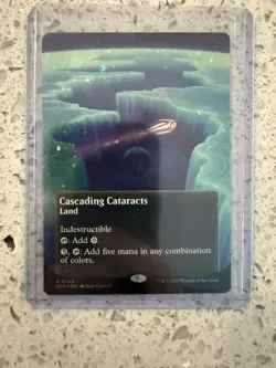 MTG - Cascading Cataracts GALAXY FOIL -Edge of Eternities Borderless 140 - NM - Image 1