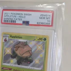 2021 pokemon shining fates appletun holo shiny psa 10 Gem MINT #SV014 - Image 3