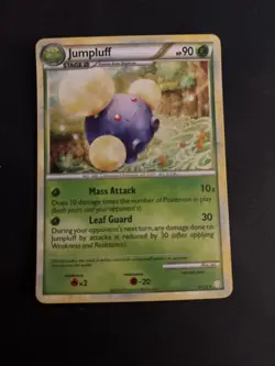 Pokemon TCG Jumpluff 6/123 Pokemon Heart Gold Soul Silver Holo Rare - LP - Image 1