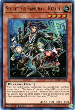 YuGiOh! Secret Six Samurai - Kizaru RA03-EN017 Ultra Rare (UR) NM/M English - Image 1