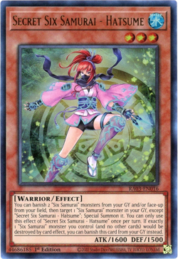Yugioh! Secret Six Samurai - Hatsume RA03-EN016 Ultra Rare (UR) NM/M English - Image 1