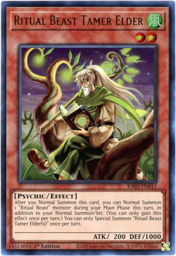 Yugioh! Ritual Beast Tamer Elder RA03-EN012 Ultra Rare (UR) NM/M English - Image 1