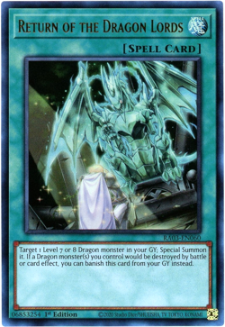 Yugioh! Return of the Dragon Lords RA03-EN060 Ultra Rare (UR) NM/M English - Image 1
