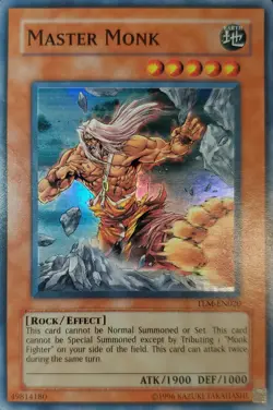 Yugioh 2005 Master Monk SR TLM-EN020 Near Mint - Image 1