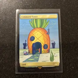 NM Command Tower 7012 Rainbow Foil MTG x SpongeBob Secret Lair Rare Bonus Card - Image 1