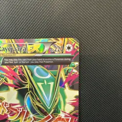 Mega Rayquaza EX Pokemon Card 105/108 Roaring Skies Full Art Holo Rare - Image 4