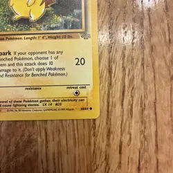 💥 Pikachu 60/64 Jungle Non Holo Foil Common Pokemon 1999 Vintage Card - Image 4