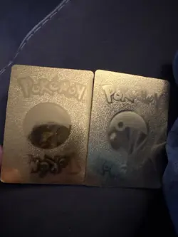 Pikachu Mega Ampharos/Altaria Gold Foil Cosplay Tag Display Card NM/M Condition - Image 2