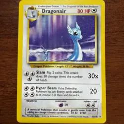 1995 Dragonair Pokemon Card 18/102 Wizards Base Set NM Condition - Image 1