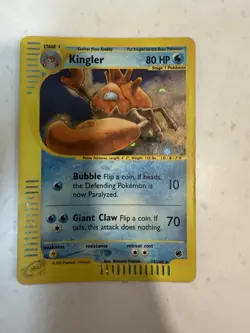 Kingler Holo 15/165 2002 Pokemon Expedition Rare Card - Image 1