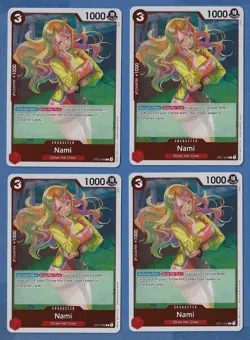 4x Nami ST21-009 ONE PIECE ST-21 Gear 5 EX Starter Deck English Foil Card - Image 2