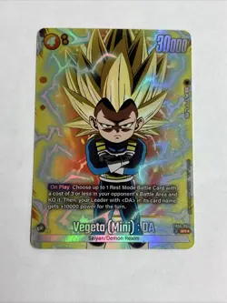 Vegeta(Mini) DA Alternate Art SR Foil Card, Fusion World, Dragon Ball Super ccg - Image 1