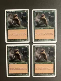 4x Playset | Grizzly Bear | MTG | Magic | Seventh Edition Green | Green | MP - Image 1