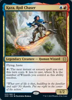 Kaza, Roil Chaser -Foil Medium Play MTG Zendikar Rising - Image 1