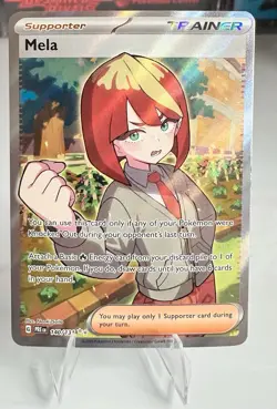 Pokemon Mela 140/131 Prismatic Evolutions Ultra Rare Full Art Holo NM - Image 1