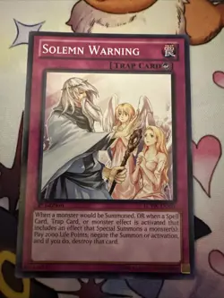 Yugioh Solemn Warning SDSE-EN039 LCYW -1st/unl Common Near Mint Fast Shipping! - Image 1