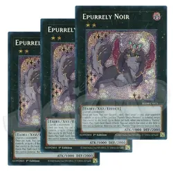 Yugioh - Epurrely Noir x 3 - 1st Edition Secret Rare NM - Free Holo - Image 1