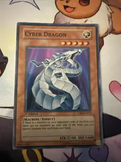 Yugioh! LP Cyber Dragon - CRV-EN015 - Super Rare - 1st Edition Moderately Played - Image 1