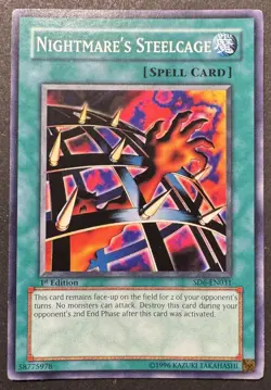 NIGHTMARE'S STEELCAGE SD6-EN031 *1st Edition* YuGiOh TCG - Image 1