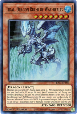 Yugioh! Tidal, Dragon Ruler of Waterfalls RA03-EN009 Ultra Rare NM/M English - Image 1