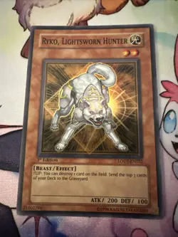 Yugioh Ryko, Lightsworn Hunter LODT-EN022 Light of Destruction 1st Edition LP - Image 1