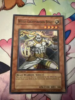 Yugioh Wulf, Lightsworn Beast LODT-EN023 Super Rare 1st Ed MP - Image 1