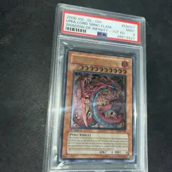 YUGIOH 1ST SOI-EN001 URIA LORD OF SEARING FLAMES ULTIMATE Rare PSA 9 MINT Clean - Image 2