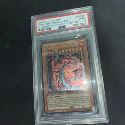YUGIOH 1ST SOI-EN001 URIA LORD OF SEARING FLAMES ULTIMATE Rare PSA 9 MINT Clean - Image 3