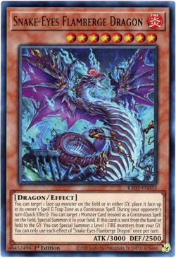 Yugioh! Snake-Eyes Flamberge Dragon RA03-EN033 Ultra Rare (UR) NM/M English - Image 1