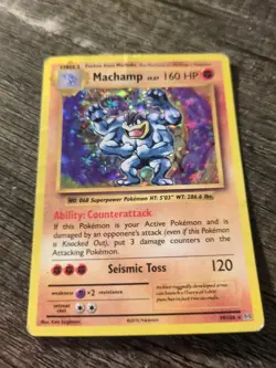 2016 Machamp Pokemon Card - 59/108 - 160 HP - Rare - Lightly Played - Holo Shiny - Image 1