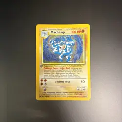 Pokemon Machamp Holo Rare 1st Edition Base Set Card 8/102 - Image 1