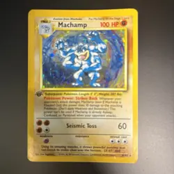 Pokemon Machamp Holo Rare 1st Edition Base Set Card 8/102 - Image 3